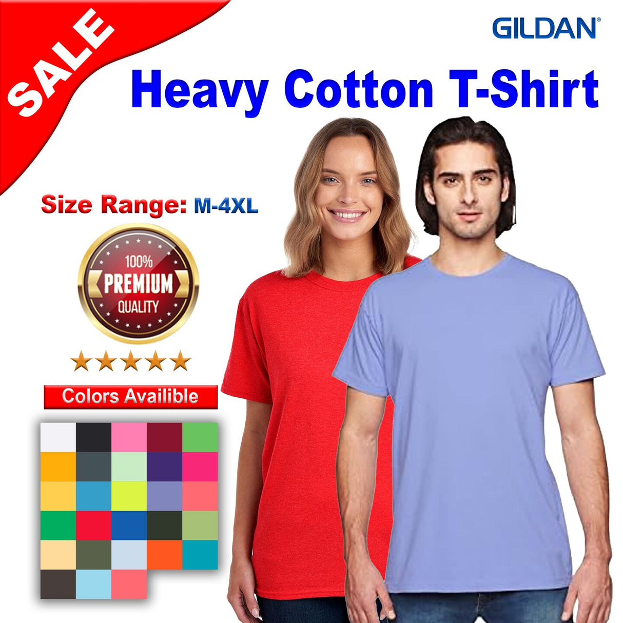 Gildan® Heavy Cotton Short Sleeve Crewneck T-Shirt