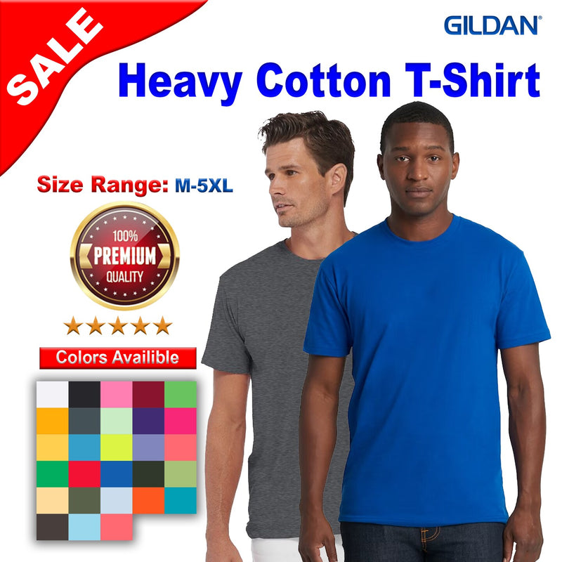 GildanÂ® Heavy Cotton Crewneck Short Sleeve T-Shirt