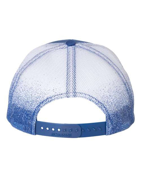 Richardson five-panel trucker cap with breathable mesh