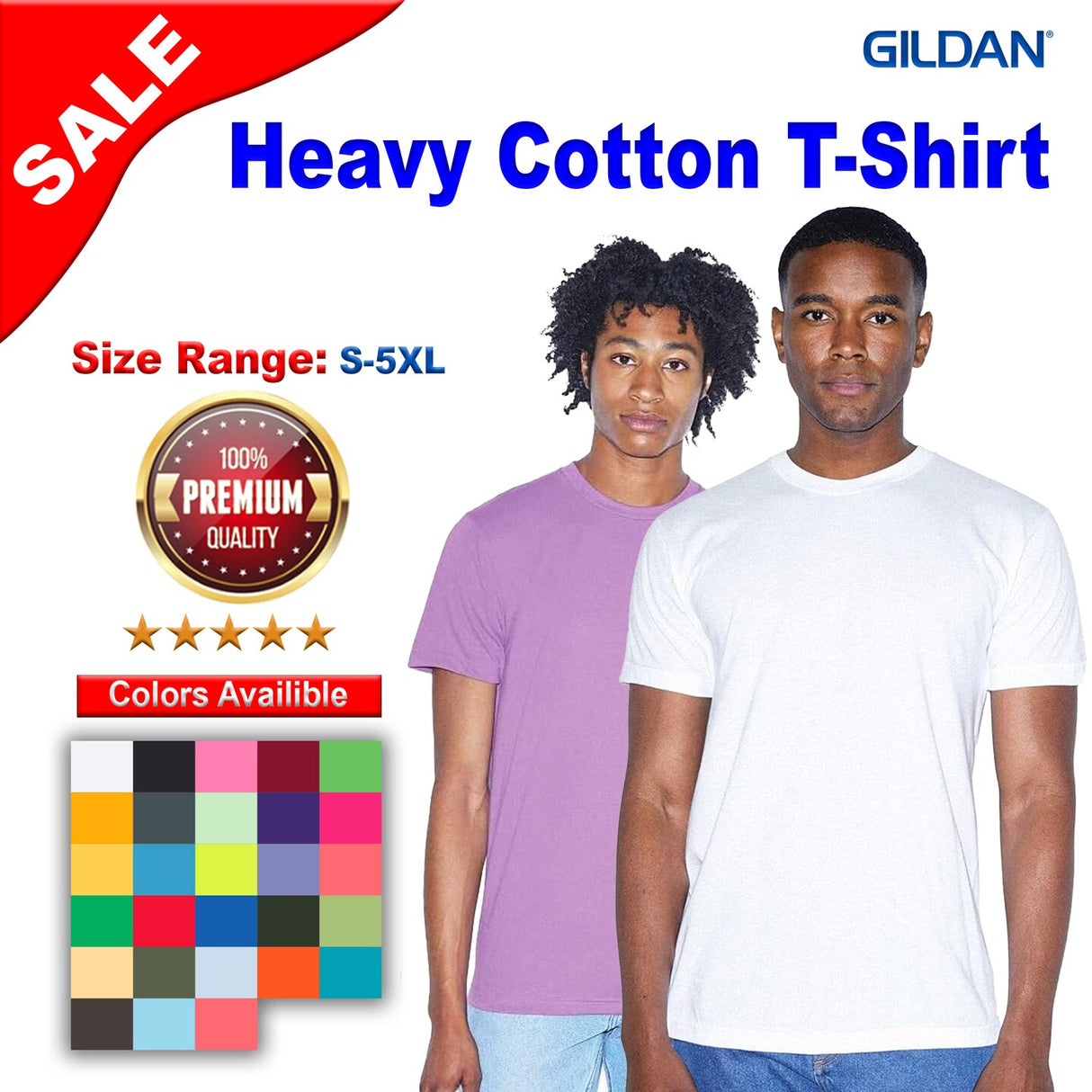Gildan® Heavy Cotton Crewneck Short Sleeve T-Shirt