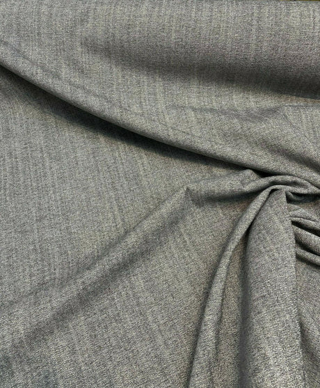 Brixton Gravel Linen Blend Textured Chenille Upholstery Fabric - Gravel, 57" Width (By The Yard)