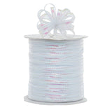 Iridescent Princess Pull String Bows 4 mm x 100 yd White Color 1 / ROLL