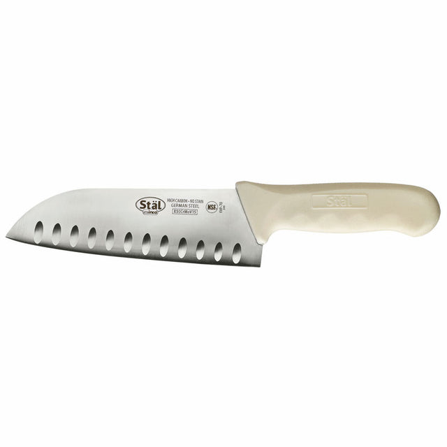 Winco Stal 7" White Santoku Knife