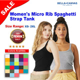 BELLA + CANVAS® Women's Micro Rib Spaghetti Strap Tank Top