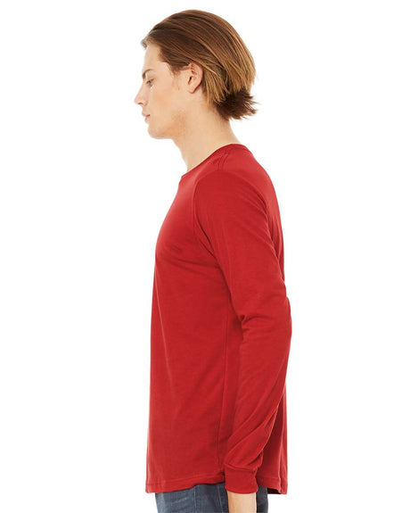 Image 1: Bella Canvas Unisex Jersey Crewneck Long Sleeve TeeImage 2: Soft jersey long sleeve crewneck shirtImage 3: Premium Bella Canvas unisex apparelImage 4: Blank long sleeve tee for custom printingImage 5: Lightweight casual layering shirtImage 6: Comfortable crewneck jersey tee