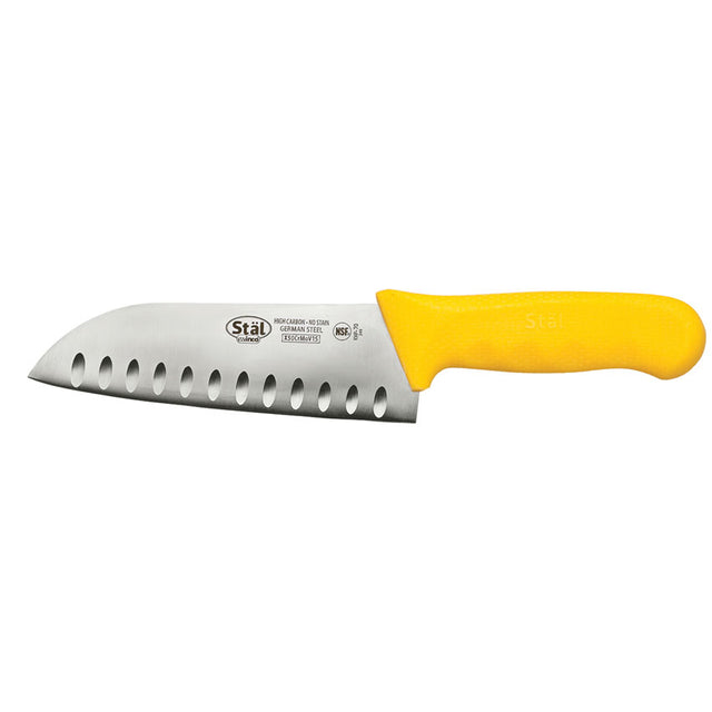 Winco Stal 7" Yellow Santoku Knife