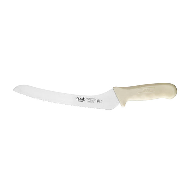 Winco Stal 9" White Offset Bread Knife