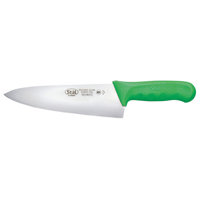 Winco Stal Green 8" Wide Cook's Knife