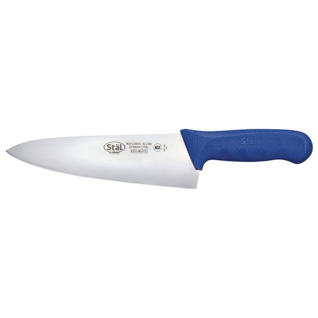 Winco Stal Blue 8" Wide Cook's Knife