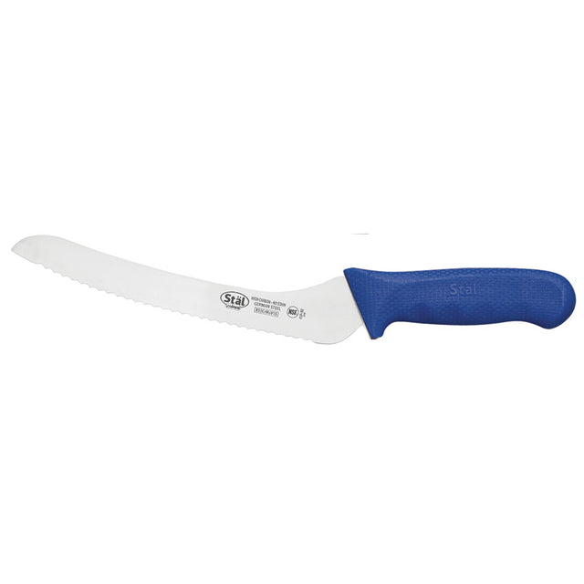 Winco Stal 9" Blue Offset Bread Knife