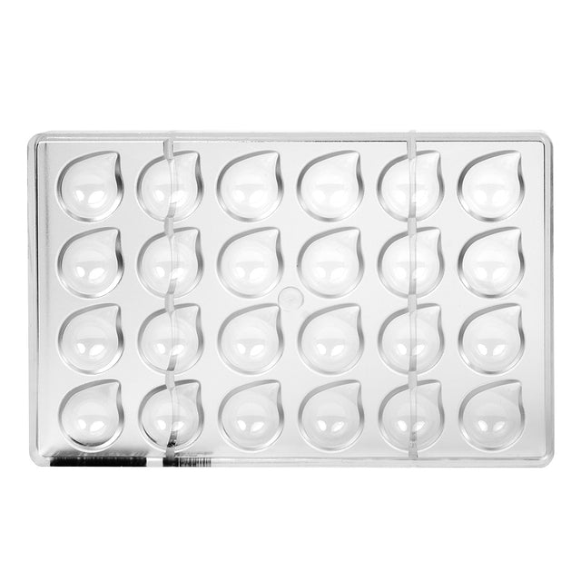 Greyas Polycarbonate Chocolate Mold, Teardrop by Luis Amado, 24 Cavities