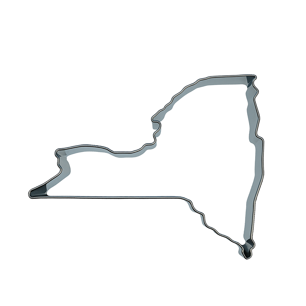 State Of New York Tin Cookie Cutter 4 in B1792