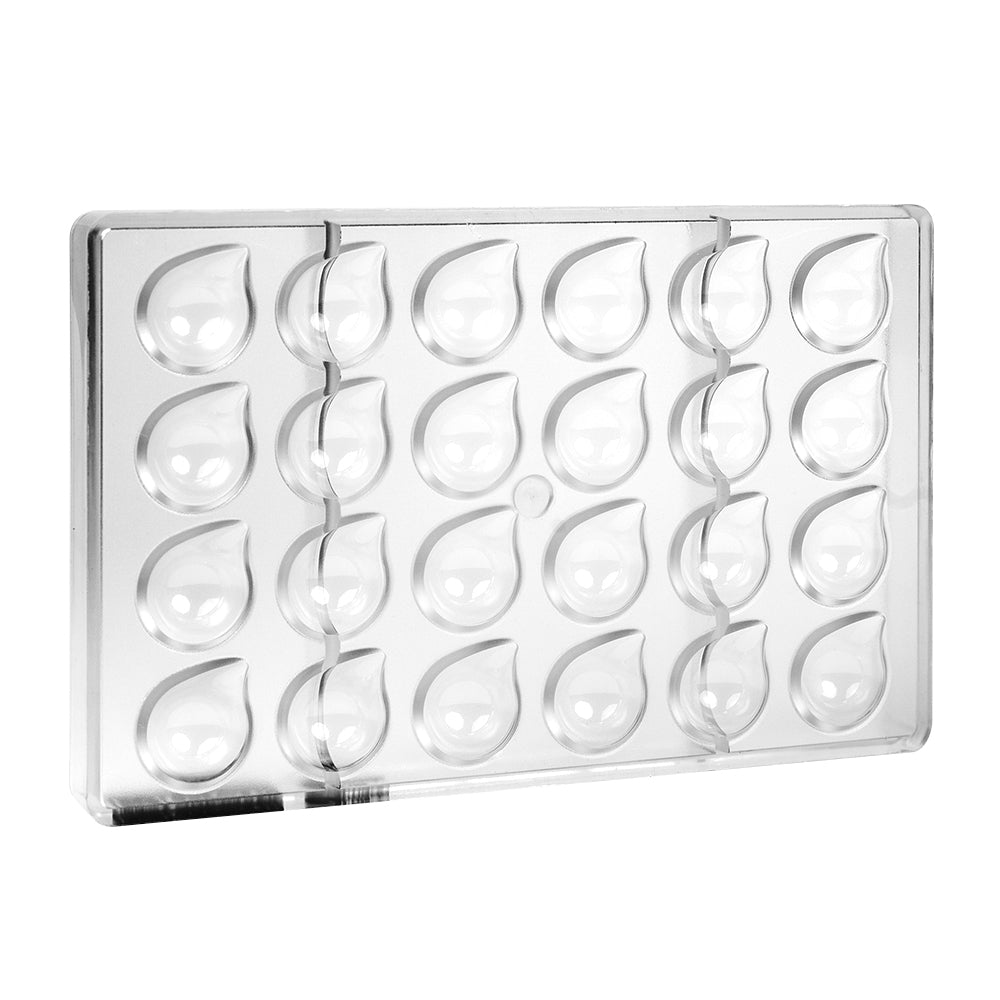 Greyas Polycarbonate Chocolate Mold, Teardrop by Luis Amado, 24 Cavities