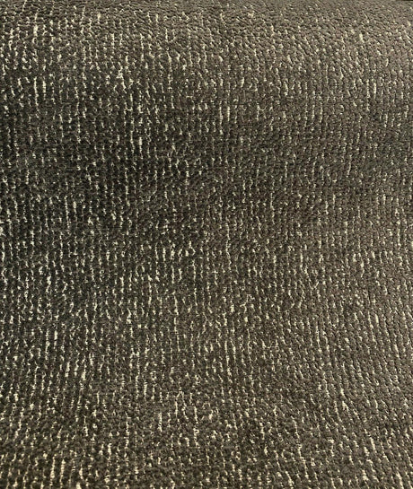 Chenille Valley Forge Correre Rod Iron Polyester Woven Upholstery Fabric - Charcoal Gray On Beige Background, 57" Width (1 Yard)