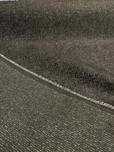 Chenille Valley Forge Correre Rod Iron Polyester Woven Upholstery Fabric - Charcoal Gray On Beige Background, 57" Width (1 Yard)