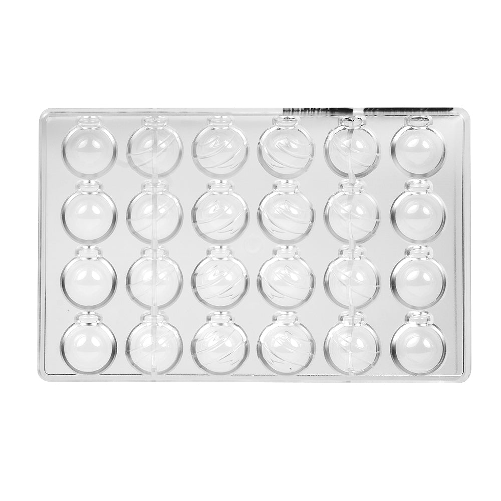 Greyas Polycarbonate Chocolate Mold, Christmas Ornament Bonbons by Luis Amado, 24 Cavities
