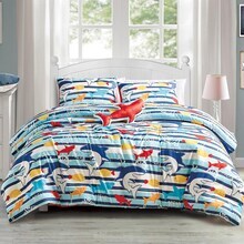 Kids Ocean Life Printed 4 Pieces Comforter Set
