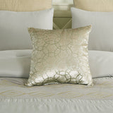 9 Pieces Beige Jacquard Comforter & Bed Skirt Set