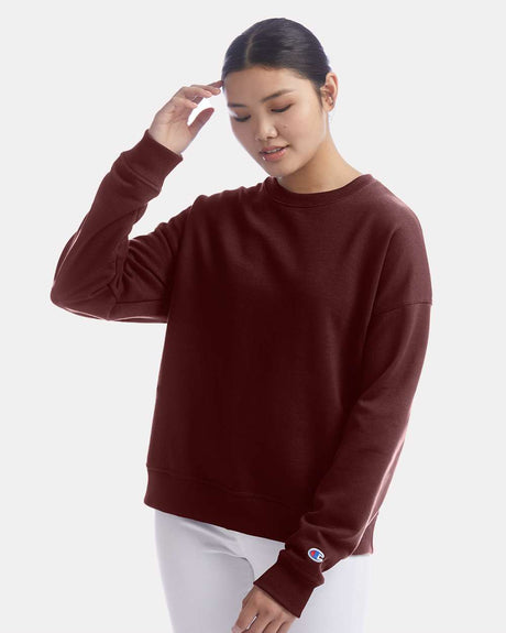 Champion women's Powerblend fleece crewneck sweatshirt