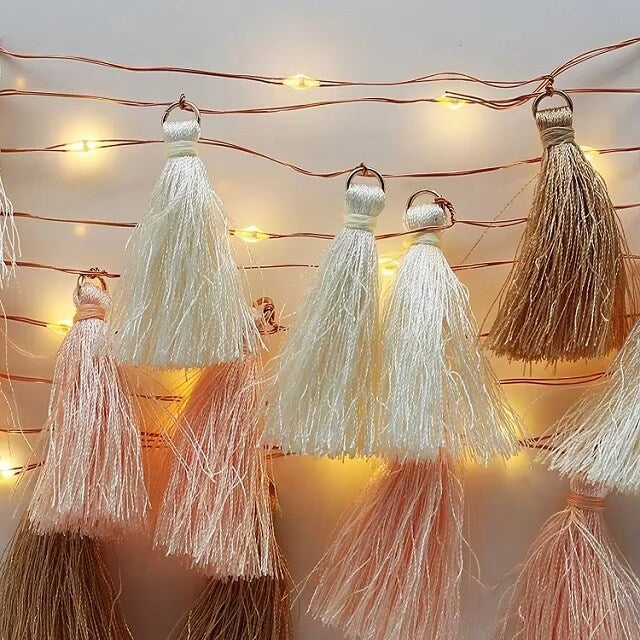 Bohemian Fairy Lights with Tassels for Halloween