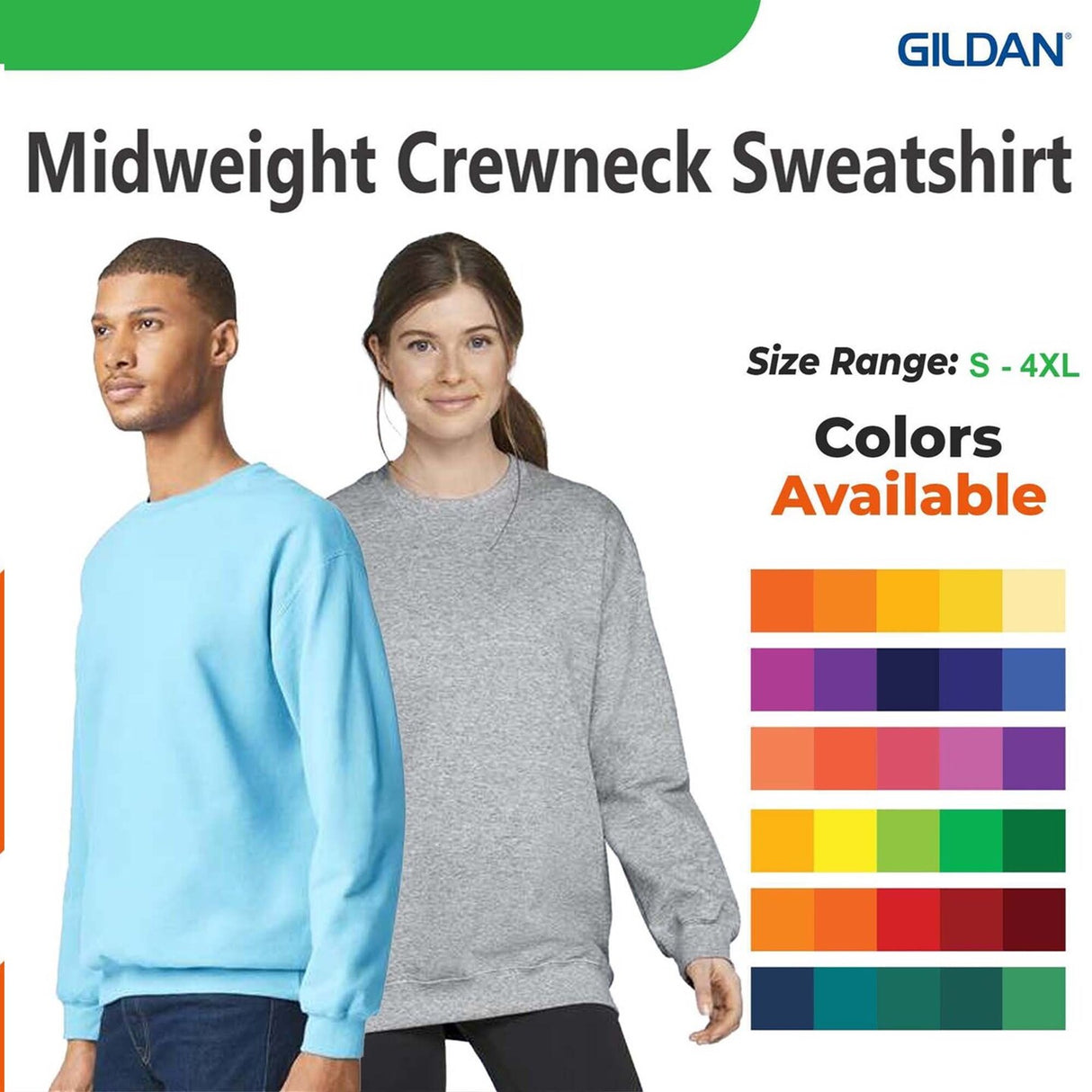 Gildan® Midweight Crewneck Sweatshirt