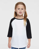 RADYAN® Toddler Baseball Fine Jersey Three Quarter Sleeve Tee