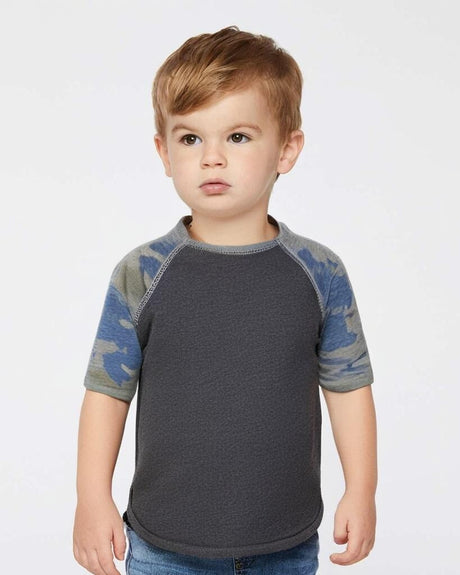 Rabbit Skins® Toddler Baseball Fine Jersey Three Quarter Sleeve Tee - 3330