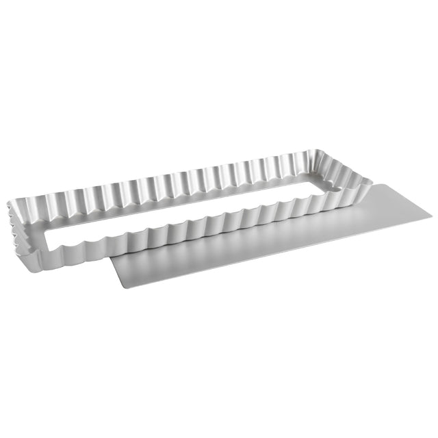 Fat Daddio's Fluted Tart Pan with Removable Bottom, 13-3/4" x 4-1/4" x 1"