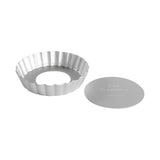 Fat Daddio's Fluted Tart Pan with Removable Bottom, 4-1/4" x 1"