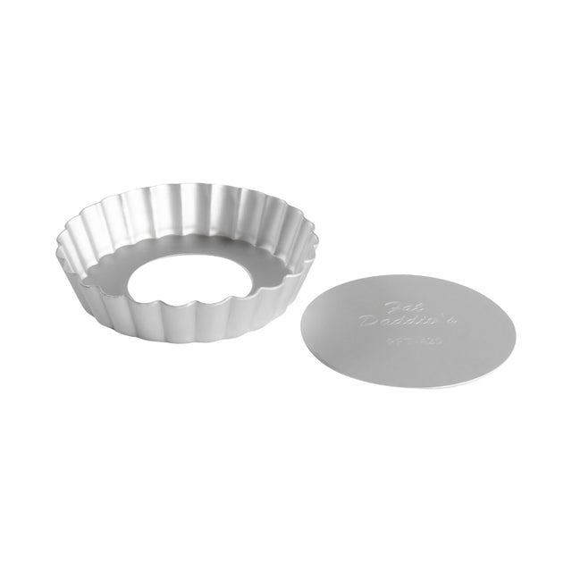Fat Daddio's Fluted Tart Pan with Removable Bottom, 4-1/4" x 1"