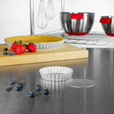 Fat Daddio's Fluted Tart Pan with Removable Bottom, 4-1/4" x 1"