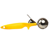 Stainless Steel Disher with Yellow Plastic Handle #20