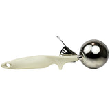 Stainless Steel Disher with Ivory Plastic Handle #10