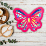8 Count Iridescent Butterfly Paper Dinner Plates for Birthday Tea Party Decorations 9"