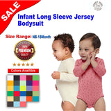 RADYAN® Infant Fine Jersey Long Sleeve Bodysuit