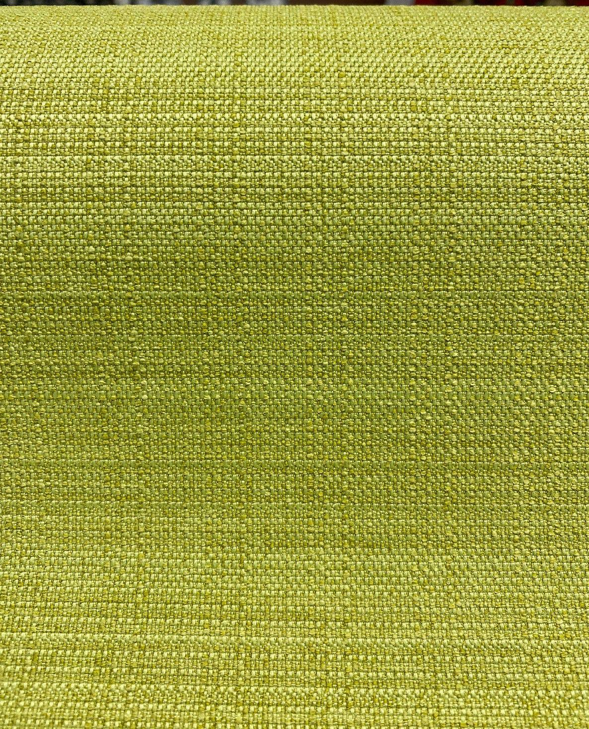 Sava Sweet Grass Green Chenille Upholstery Fabric - Grass Green, Plain, Backed, Heavy Use, 1 Yard