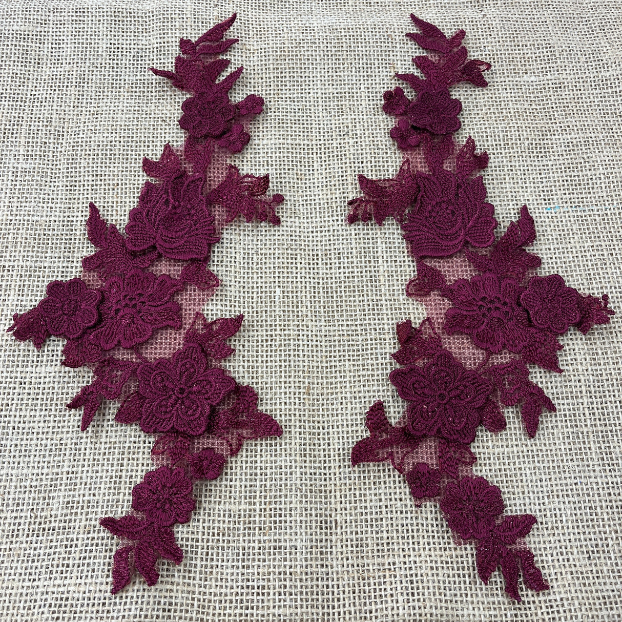 3D Floral Lace Applique Mesh