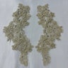 Beaded Floral Lace Applique