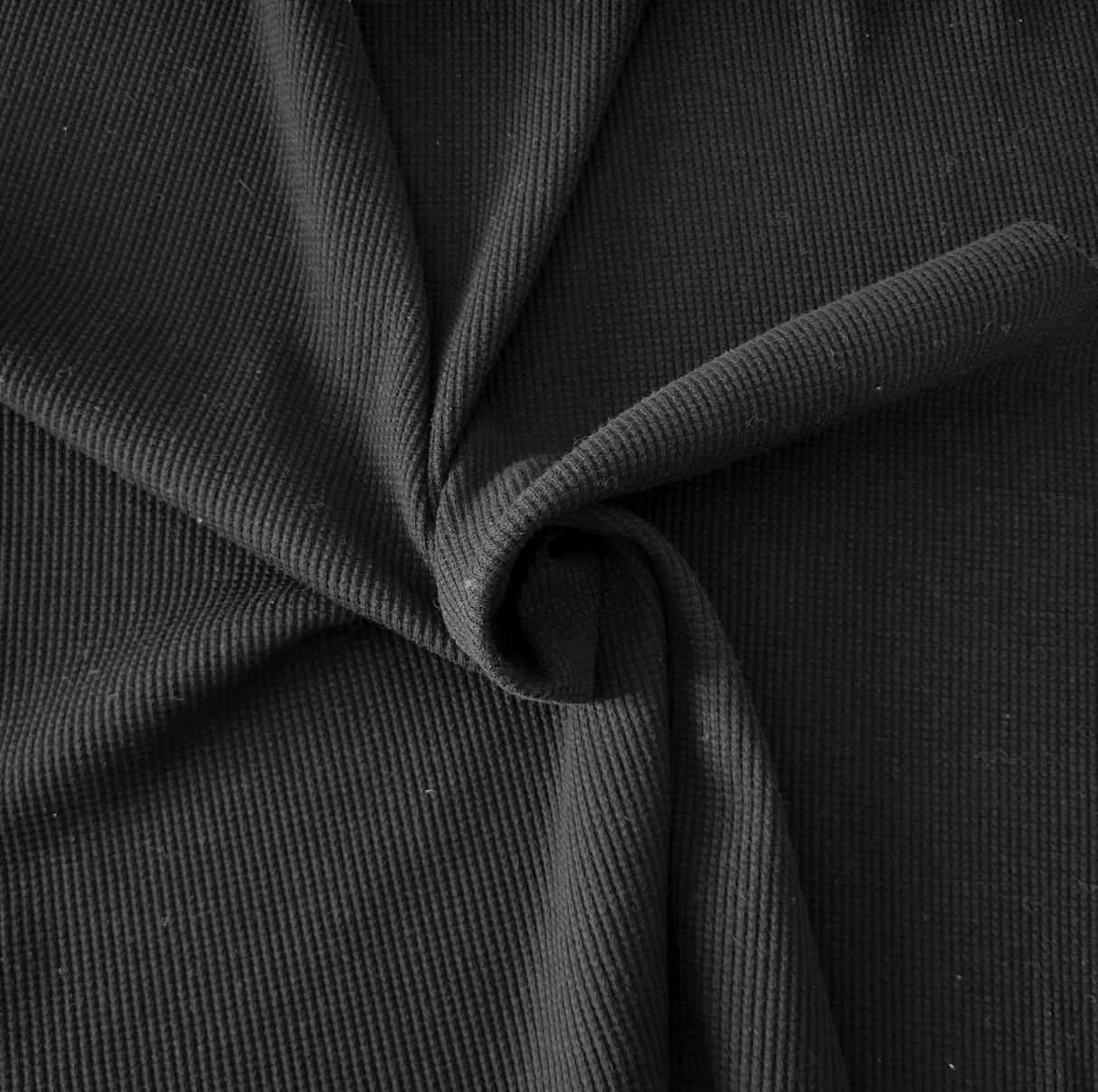 Thermal Knit Fabric Black 250 GSM