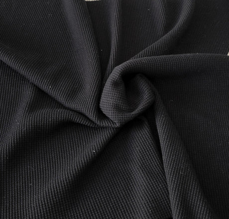 Thermal Knit Fabric Black 250 GSM