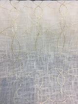 PK Ichthys Circle Polyester Sheer Fabric - Beige And Gold Circle Pattern, 118" Width (1 Yard)