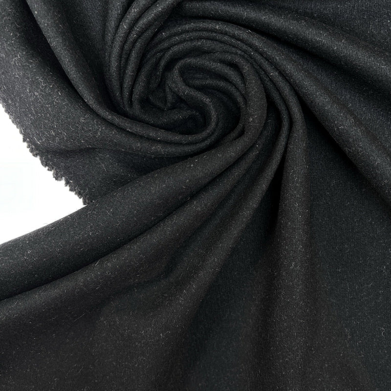 Wool Tweed Melange Gray Black