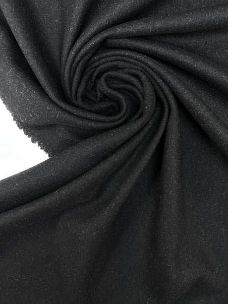 Wool Tweed Melange Gray Black