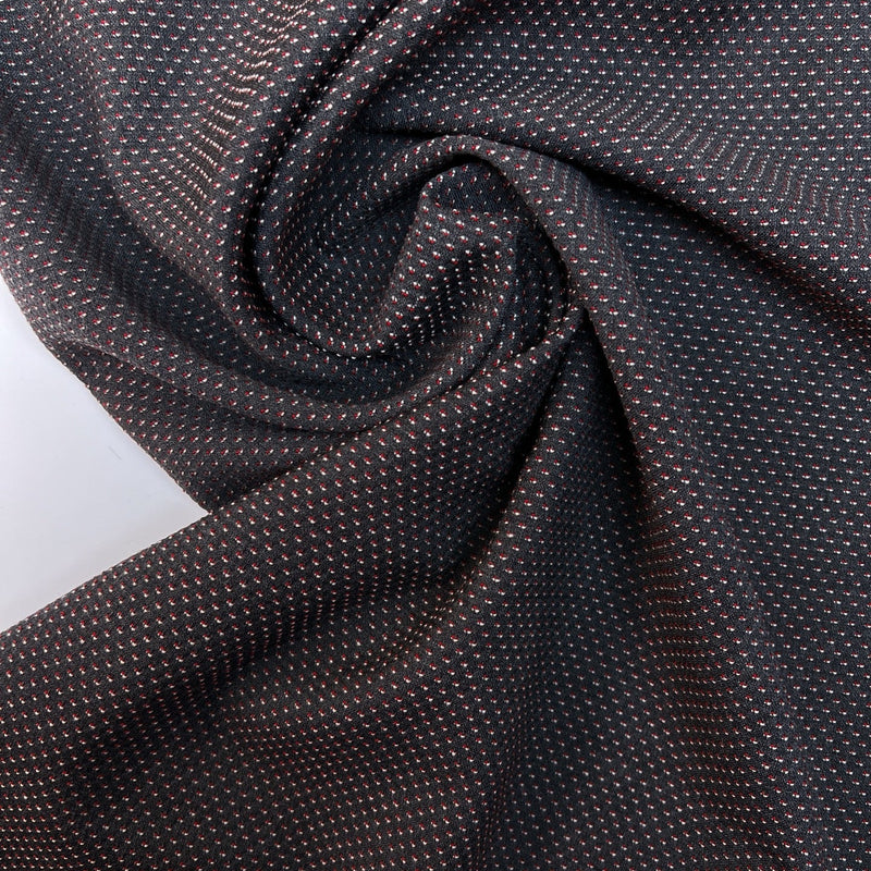 Wool Stretch Polka Dot Fabric