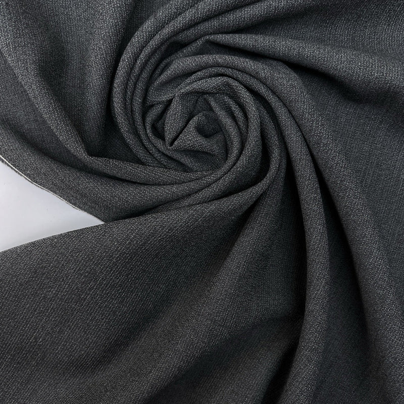 Wool Crepe Fabric Gray