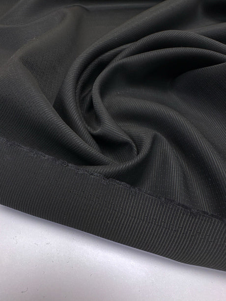 Wool Acetate Jacquard Suiting Fabric Black