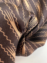Polyester Sateen Printed Brown Beige