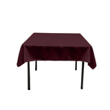 48X48 Square Poly Poplin Tablecloth Polyester Fabric - Solid Color, 48" X 48" (1 Piece)