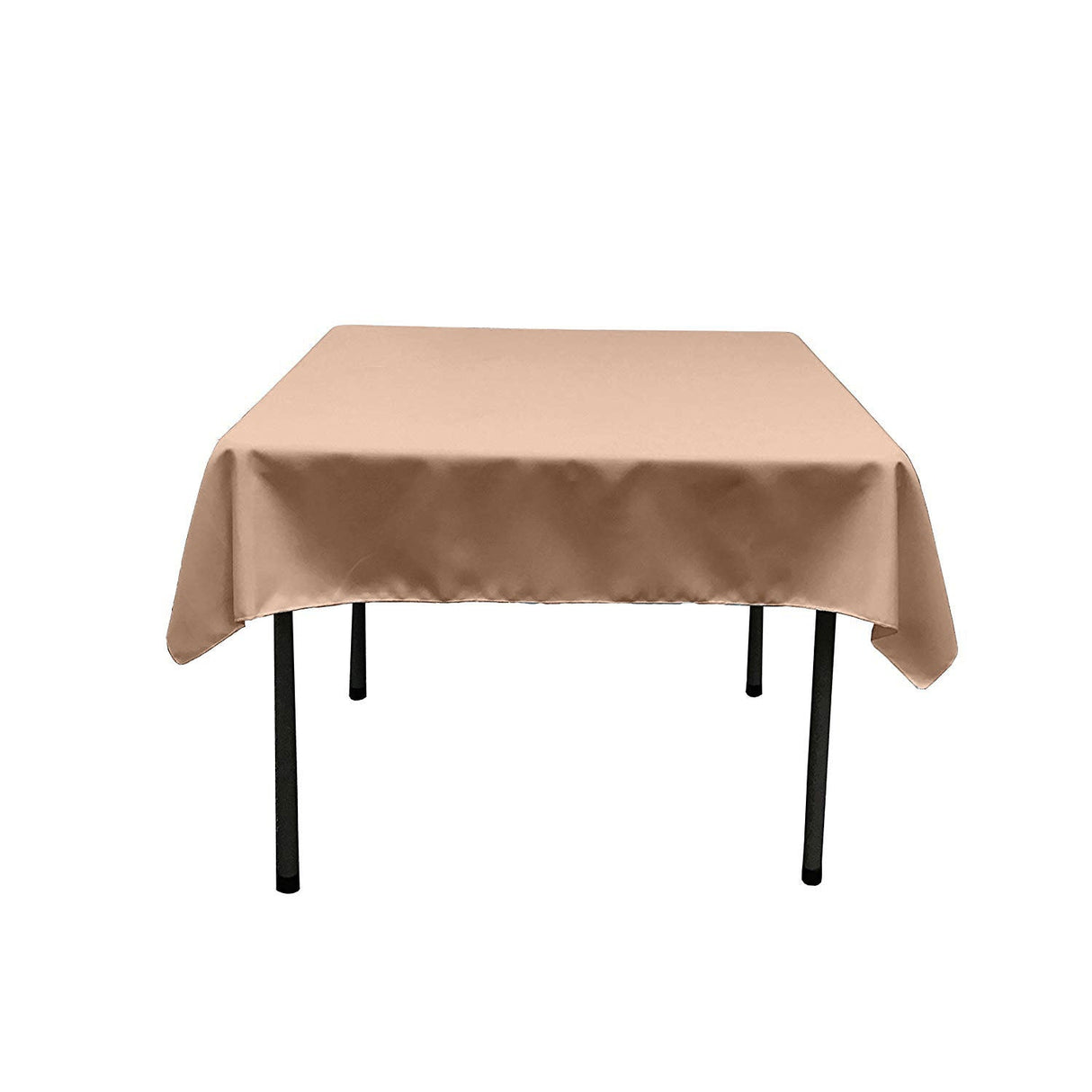 48X48 Square Poly Poplin Tablecloth Polyester Fabric - Solid Color, 48" X 48" (1 Piece)