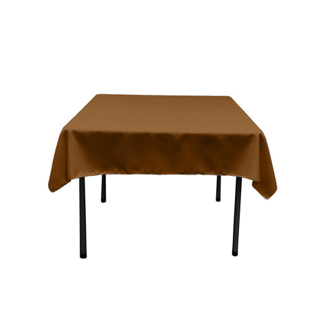 48X48 Square Poly Poplin Tablecloth Polyester Fabric - Solid Color, 48" X 48" (1 Piece)